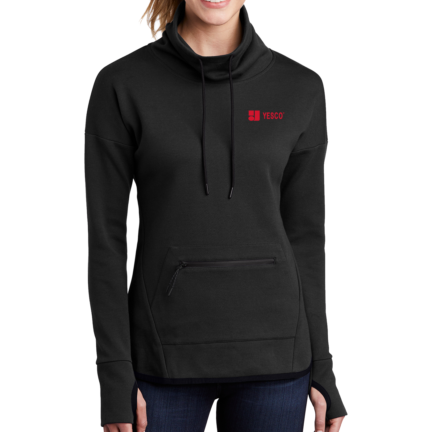 Sport-Tek Ladies Triumph Cowl Neck Pullover