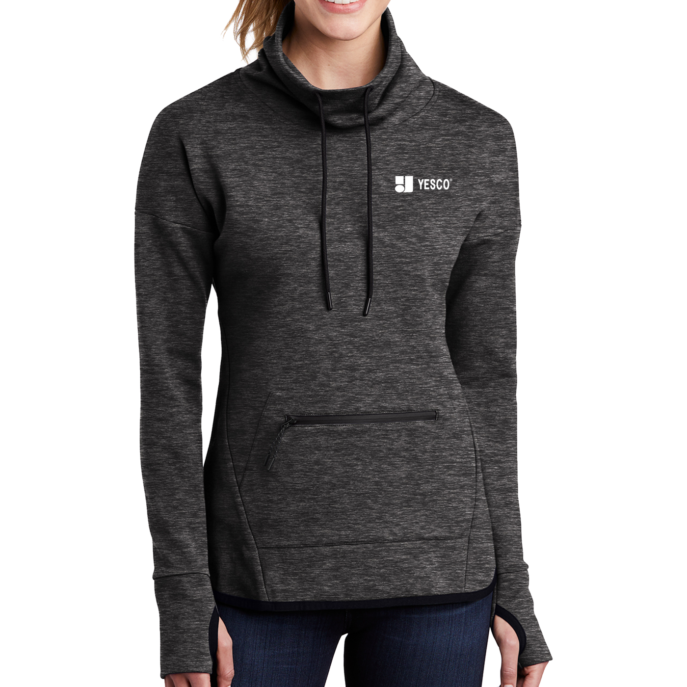 Sport-Tek Ladies Triumph Cowl Neck Pullover