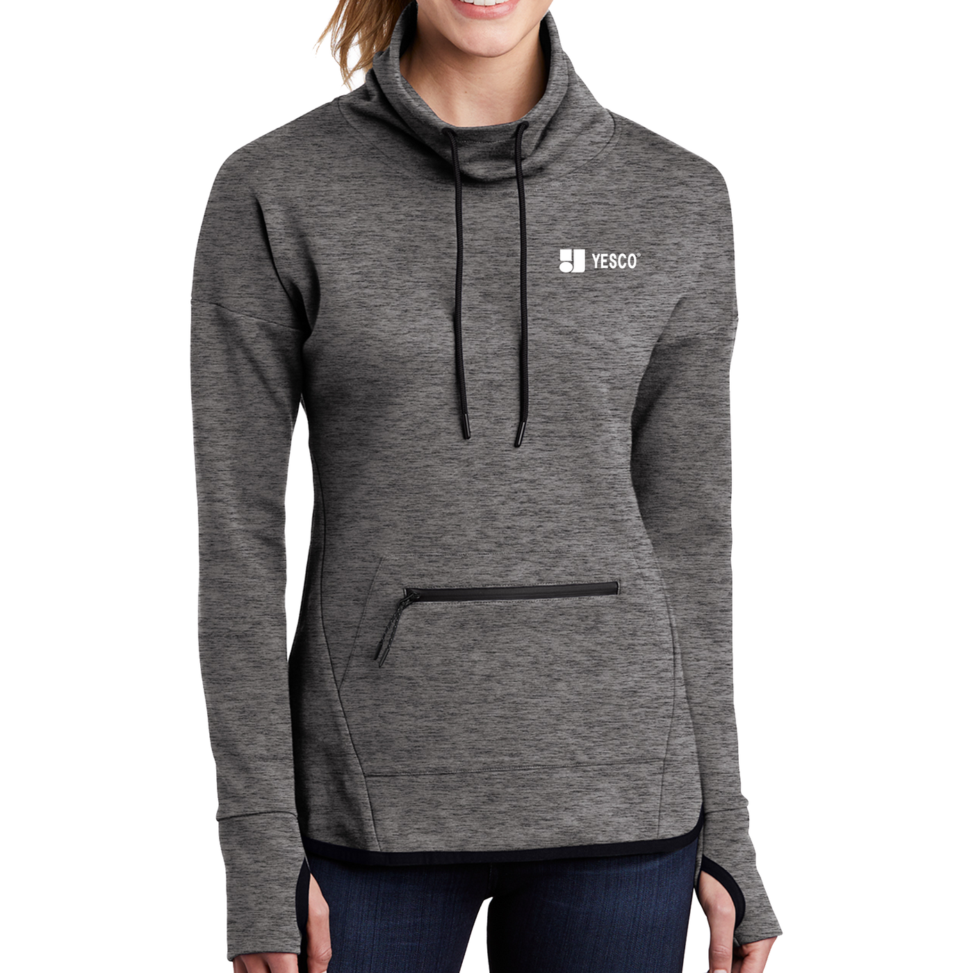 Sport-Tek Ladies Triumph Cowl Neck Pullover