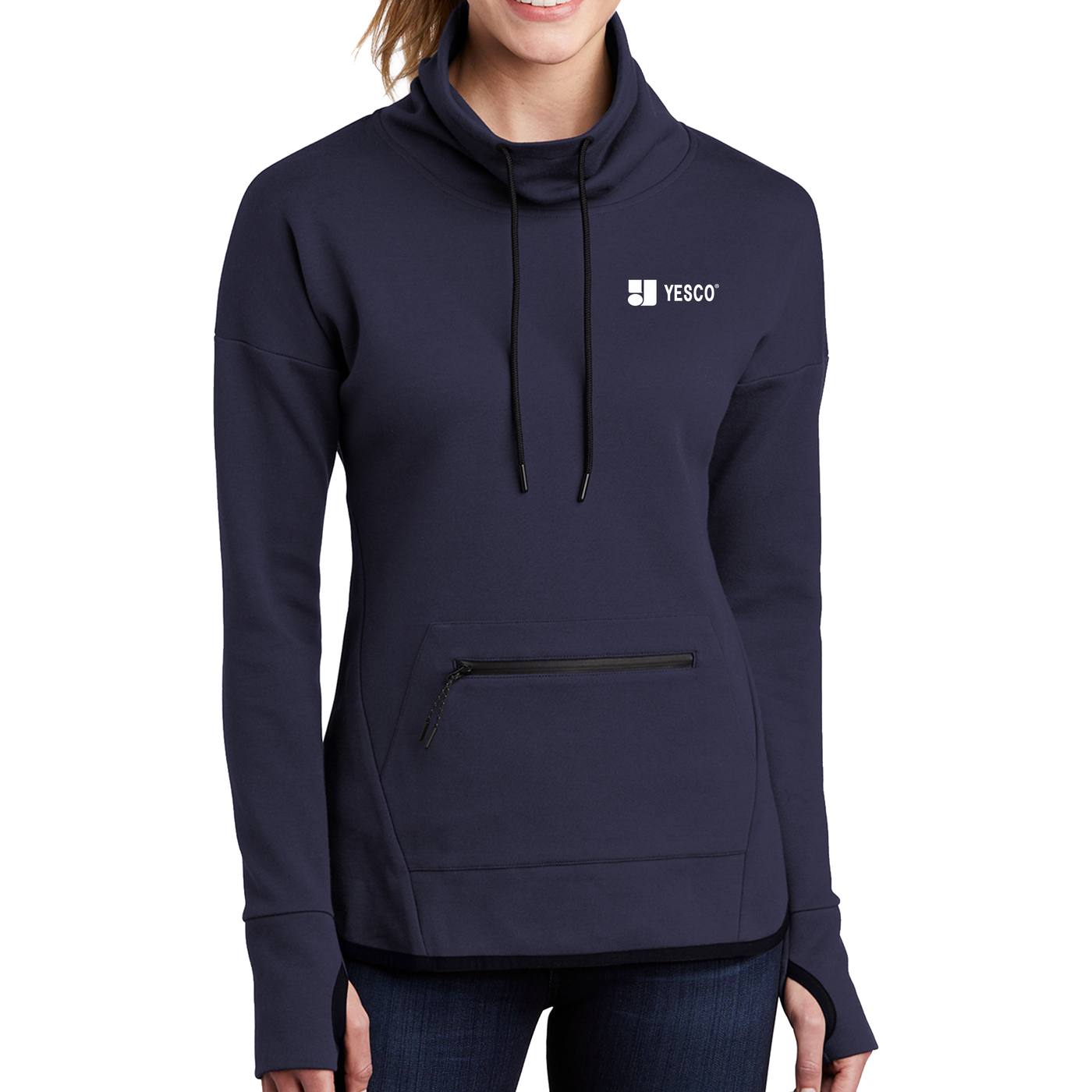 Sport-Tek Ladies Triumph Cowl Neck Pullover