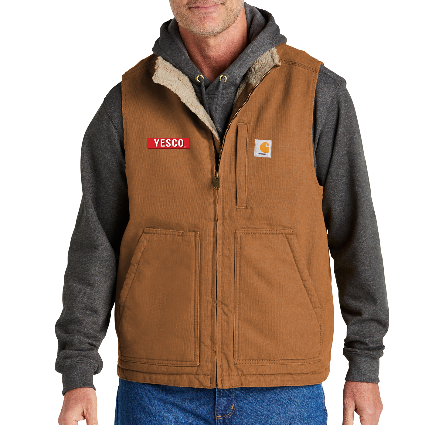 Outdoor - Carhartt® Sherpa-Lined Mock Neck Vest - YESCO Clearance