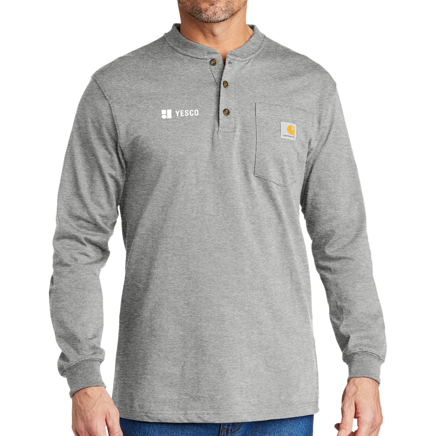 Carhartt® Long Sleeve Henley T-Shirt - YESCO Clearance