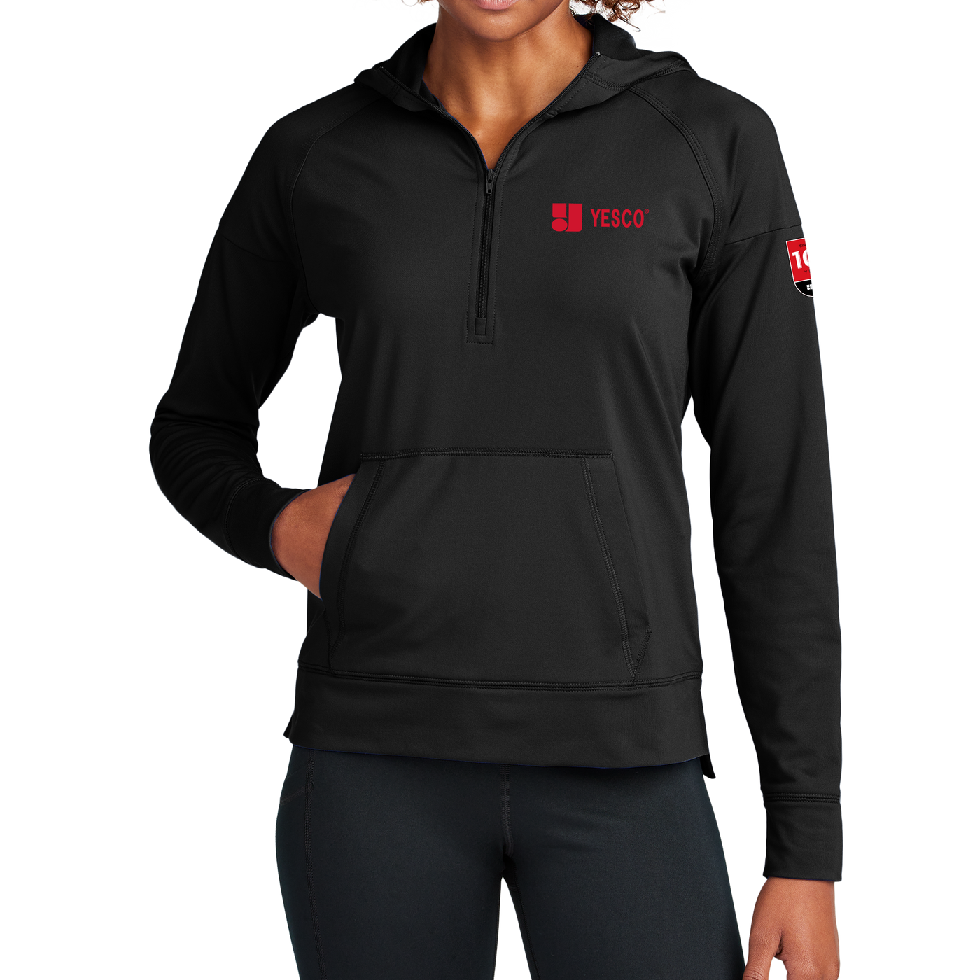 100 YEARS - Sport-Tek® Women's Sport-Wick® Stretch 1/2-Zip Hoodie