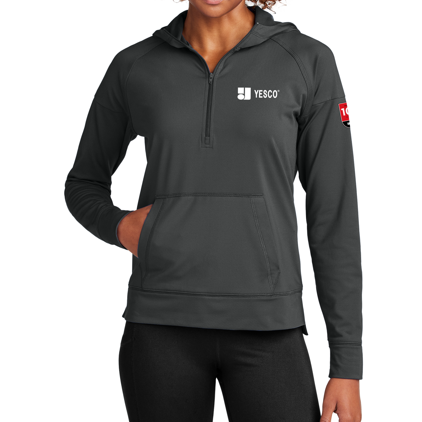 100 YEARS - Sport-Tek® Women's Sport-Wick® Stretch 1/2-Zip Hoodie