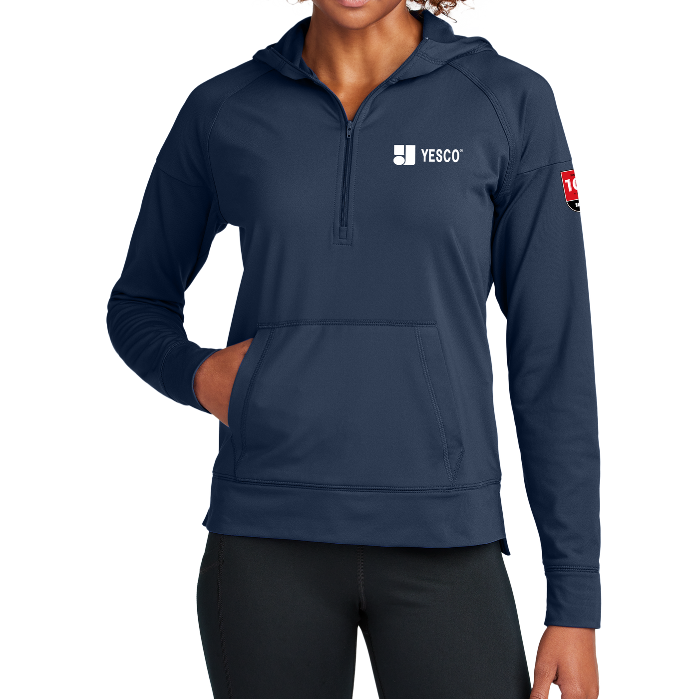 100 YEARS - Sport-Tek® Women's Sport-Wick® Stretch 1/2-Zip Hoodie