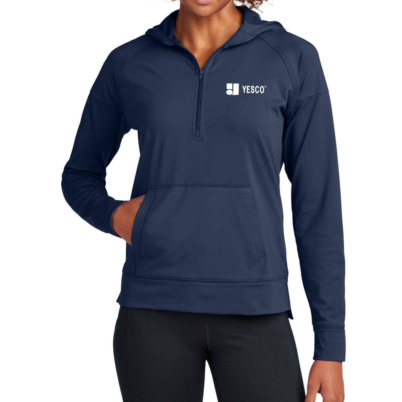 Sport-Tek® Women's Sport-Wick® Stretch 1/2-Zip Hoodie