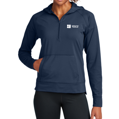 Sport-Tek® Women's Sport-Wick® Stretch 1/2-Zip Hoodie