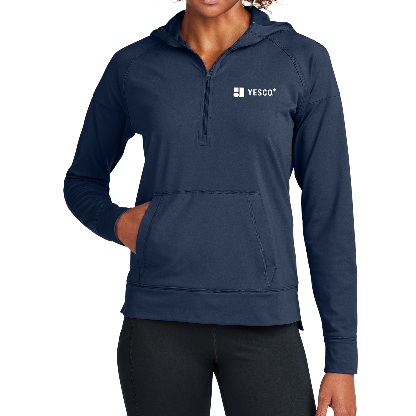 YESCO CANADA - Sport-Tek® Women's Sport-Wick® Stretch 1/2-Zip Hoodie