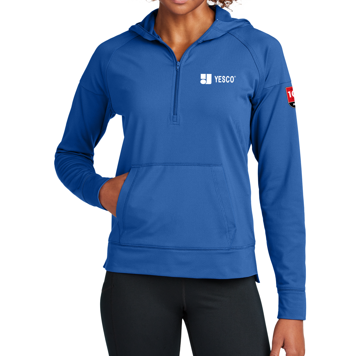 100 YEARS - Sport-Tek® Women's Sport-Wick® Stretch 1/2-Zip Hoodie