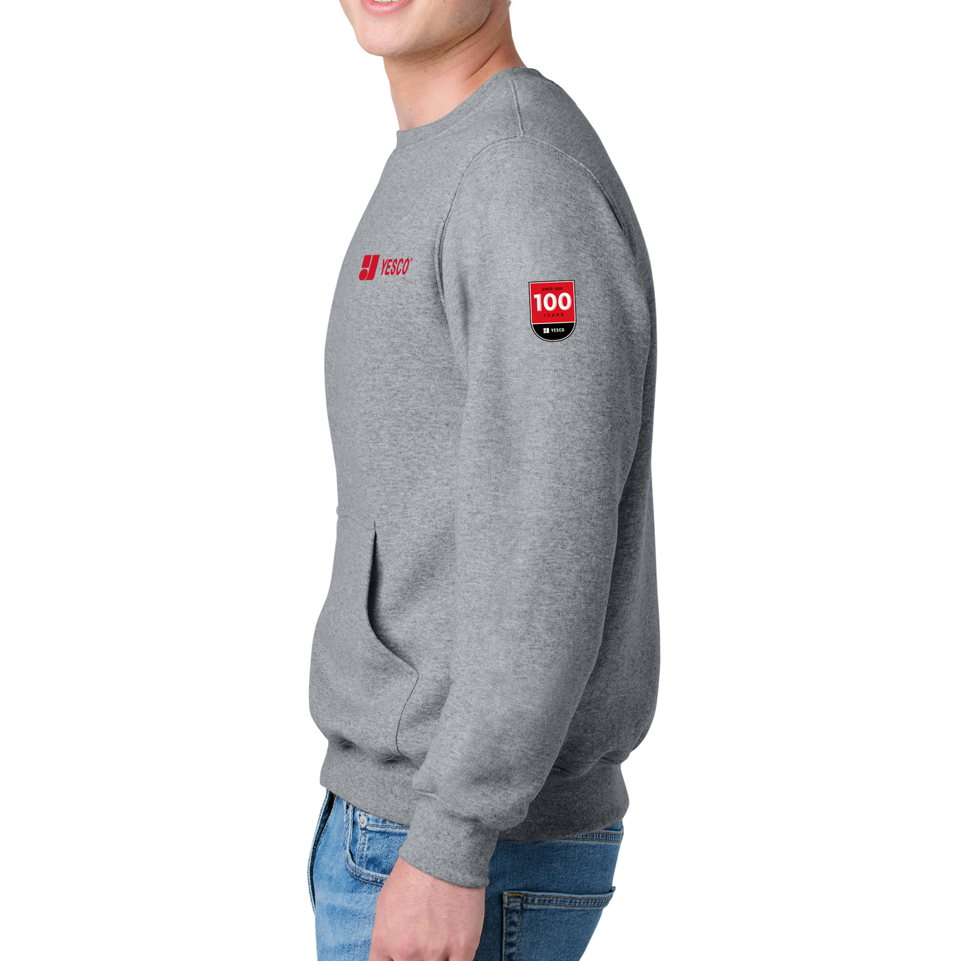 100 YEARS - Port & Company® Core Fleece Crewneck Pocket Sweatshirt