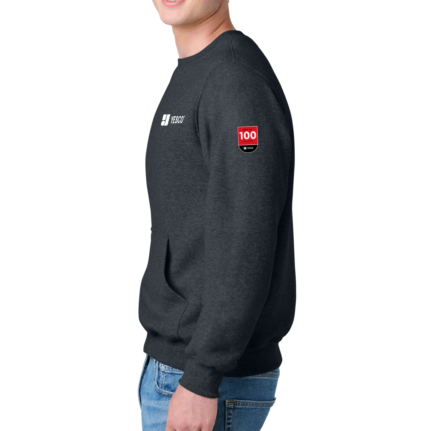 100 YEARS - Port & Company® Core Fleece Crewneck Pocket Sweatshirt