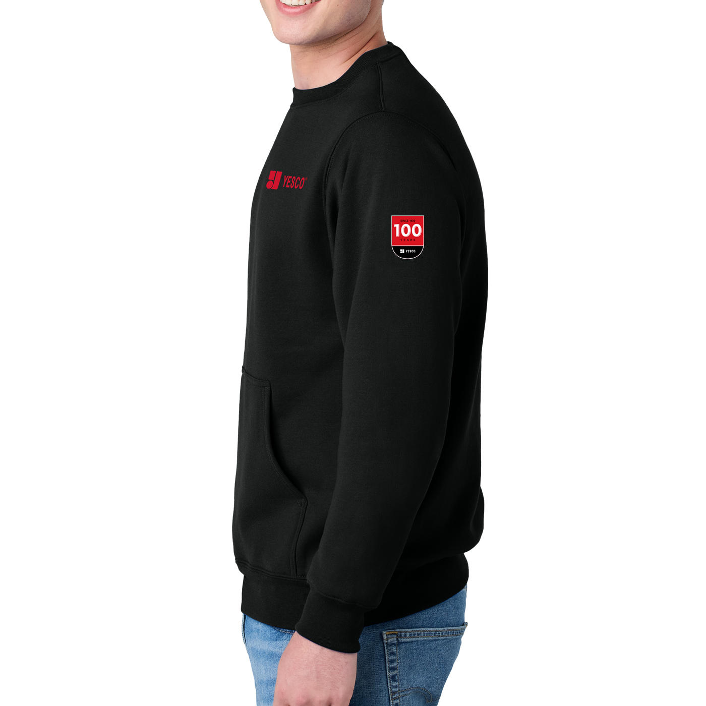 100 YEARS - Port & Company® Core Fleece Crewneck Pocket Sweatshirt