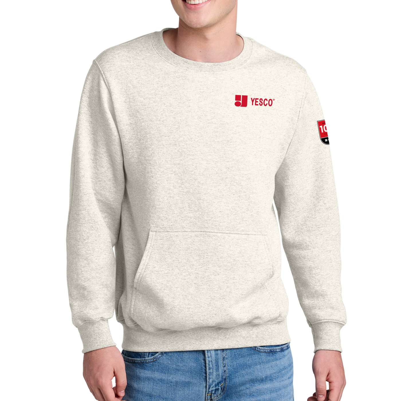 100 YEARS - Port & Company® Core Fleece Crewneck Pocket Sweatshirt