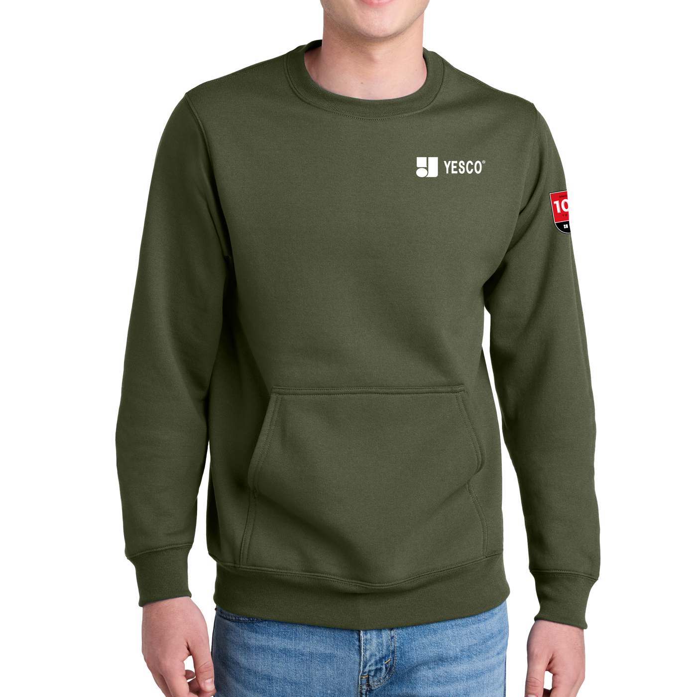 100 YEARS - Port & Company® Core Fleece Crewneck Pocket Sweatshirt