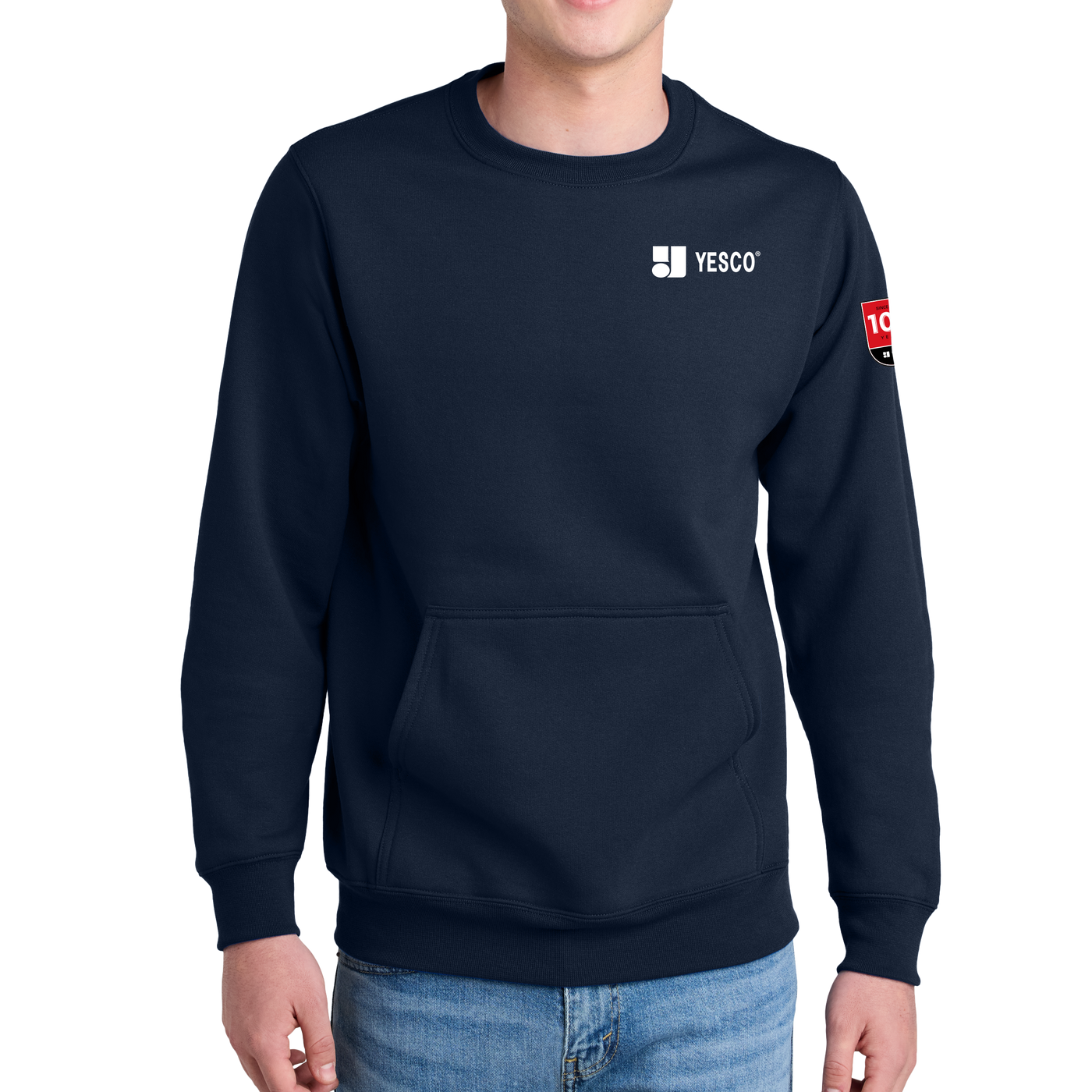 100 YEARS - Port & Company® Core Fleece Crewneck Pocket Sweatshirt