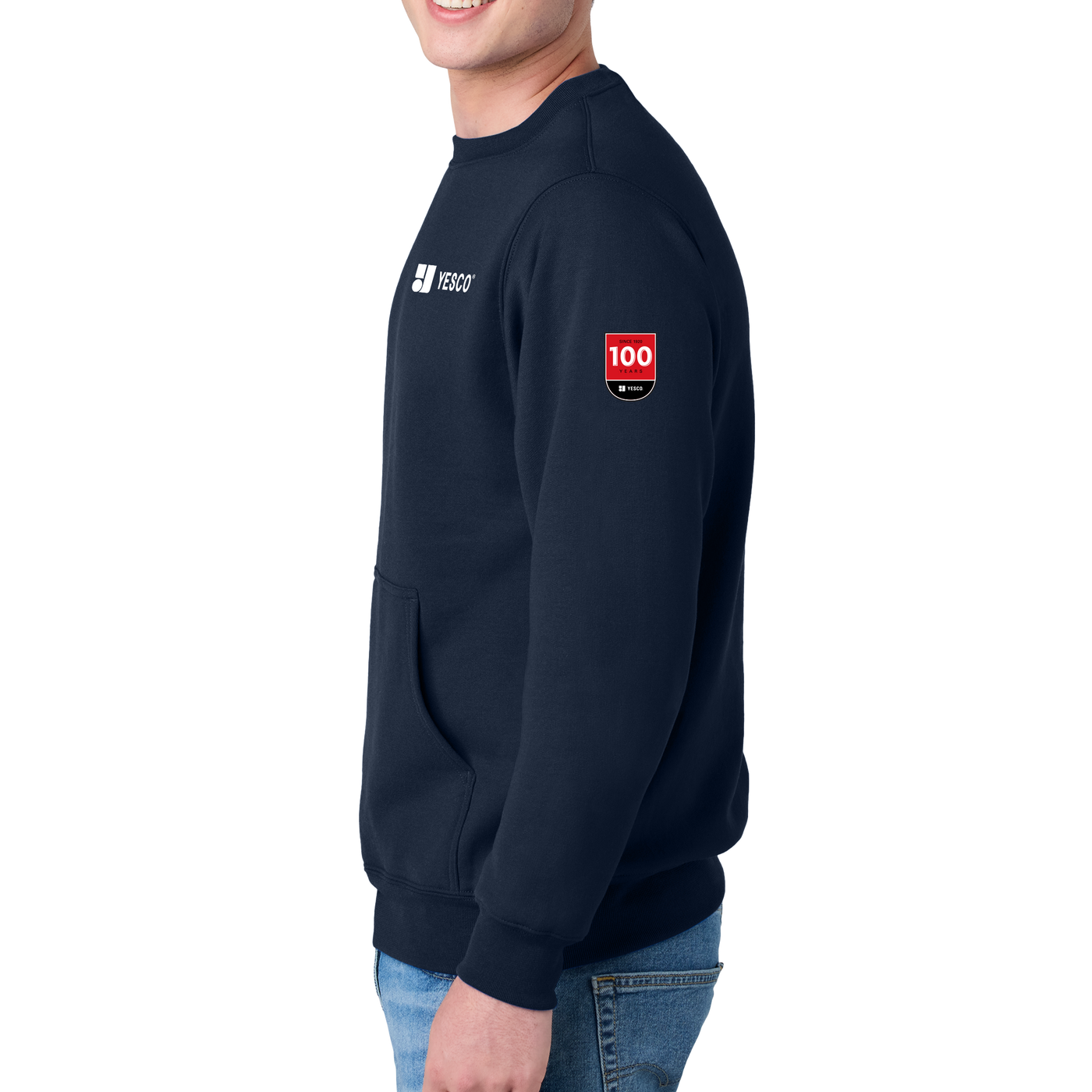 100 YEARS - Port & Company® Core Fleece Crewneck Pocket Sweatshirt