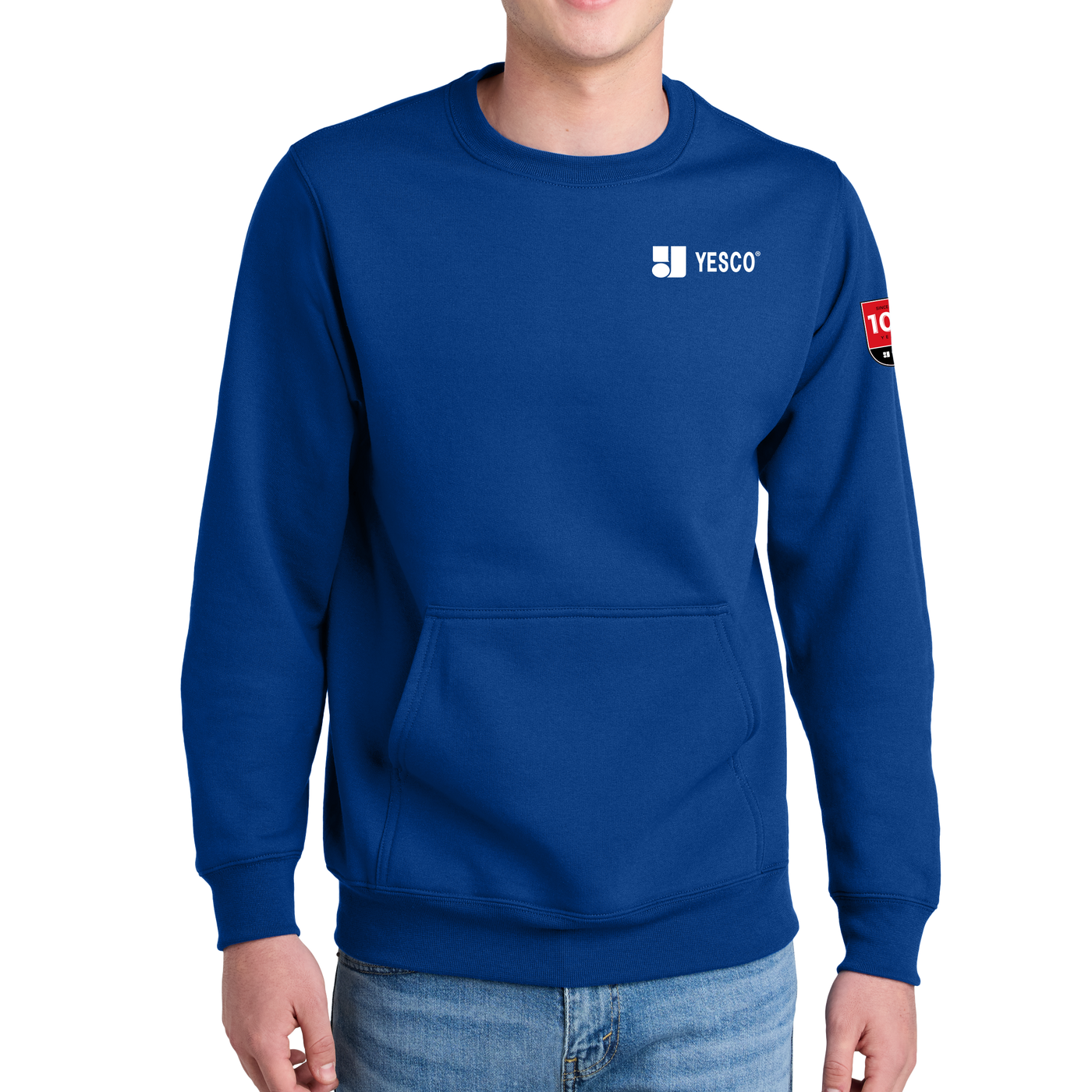 100 YEARS - Port & Company® Core Fleece Crewneck Pocket Sweatshirt