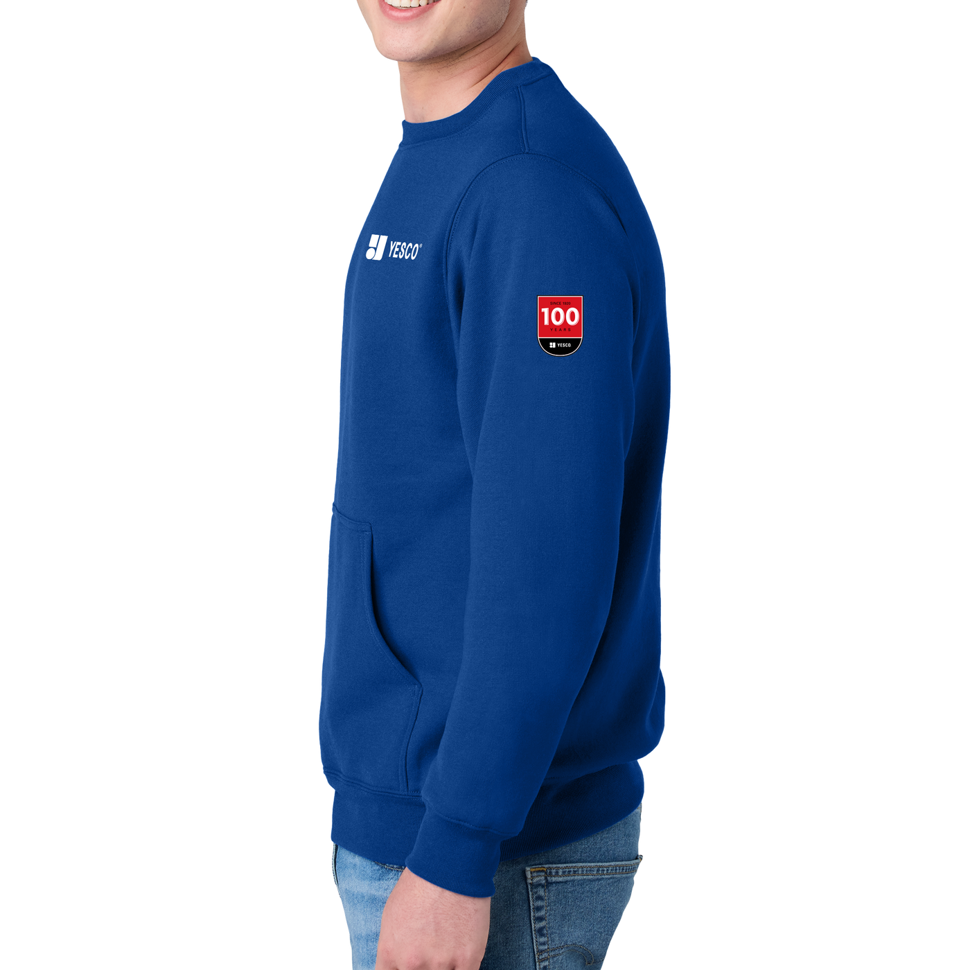 100 YEARS - Port & Company® Core Fleece Crewneck Pocket Sweatshirt