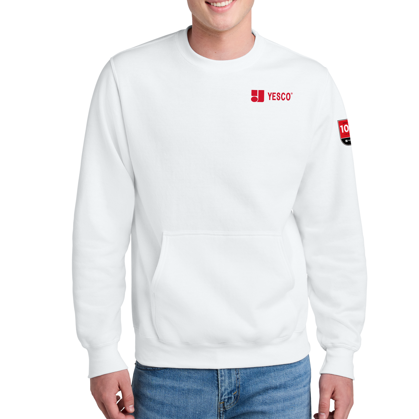 100 YEARS - Port & Company® Core Fleece Crewneck Pocket Sweatshirt