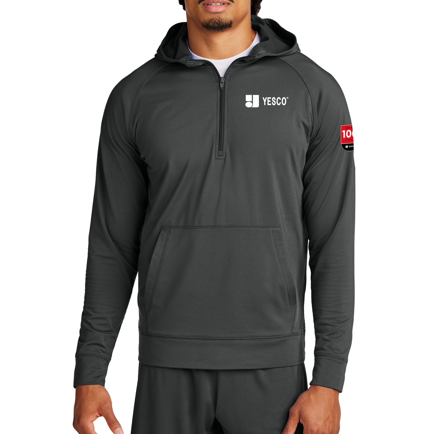 100 YEARS - Sport-Tek® Sport-Wick® Stretch 1/2-Zip Hoodie