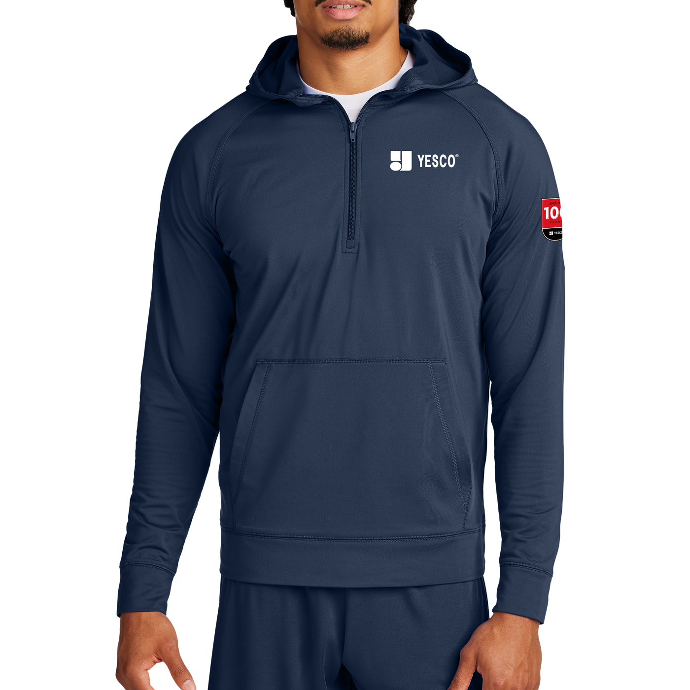 100 YEARS - Sport-Tek® Sport-Wick® Stretch 1/2-Zip Hoodie