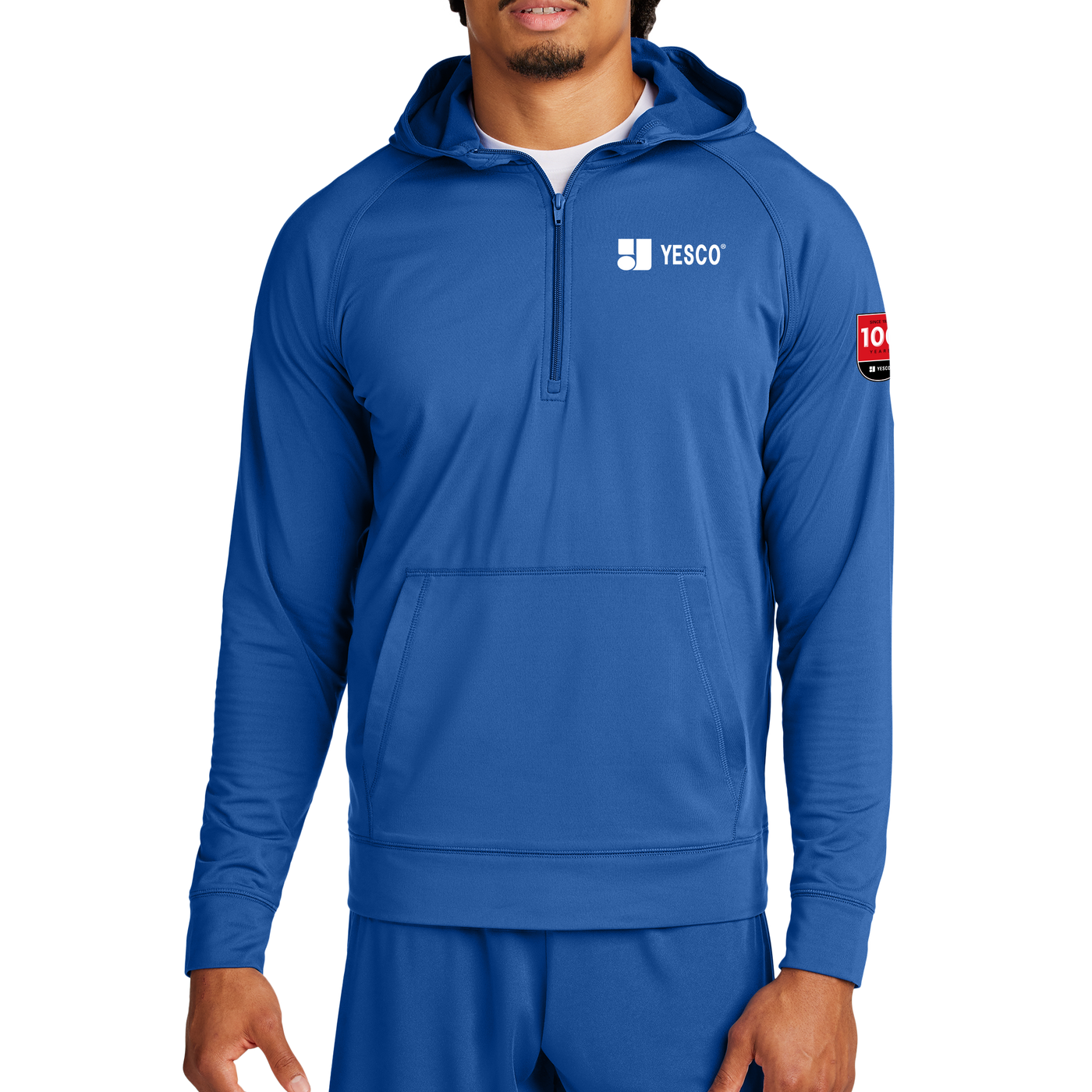 100 YEARS - Sport-Tek® Sport-Wick® Stretch 1/2-Zip Hoodie