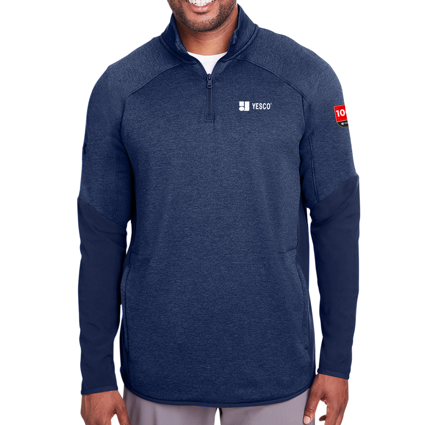 100 years - Under Armour Mens Qualifier Hybrid Corporate Quarter-Zip