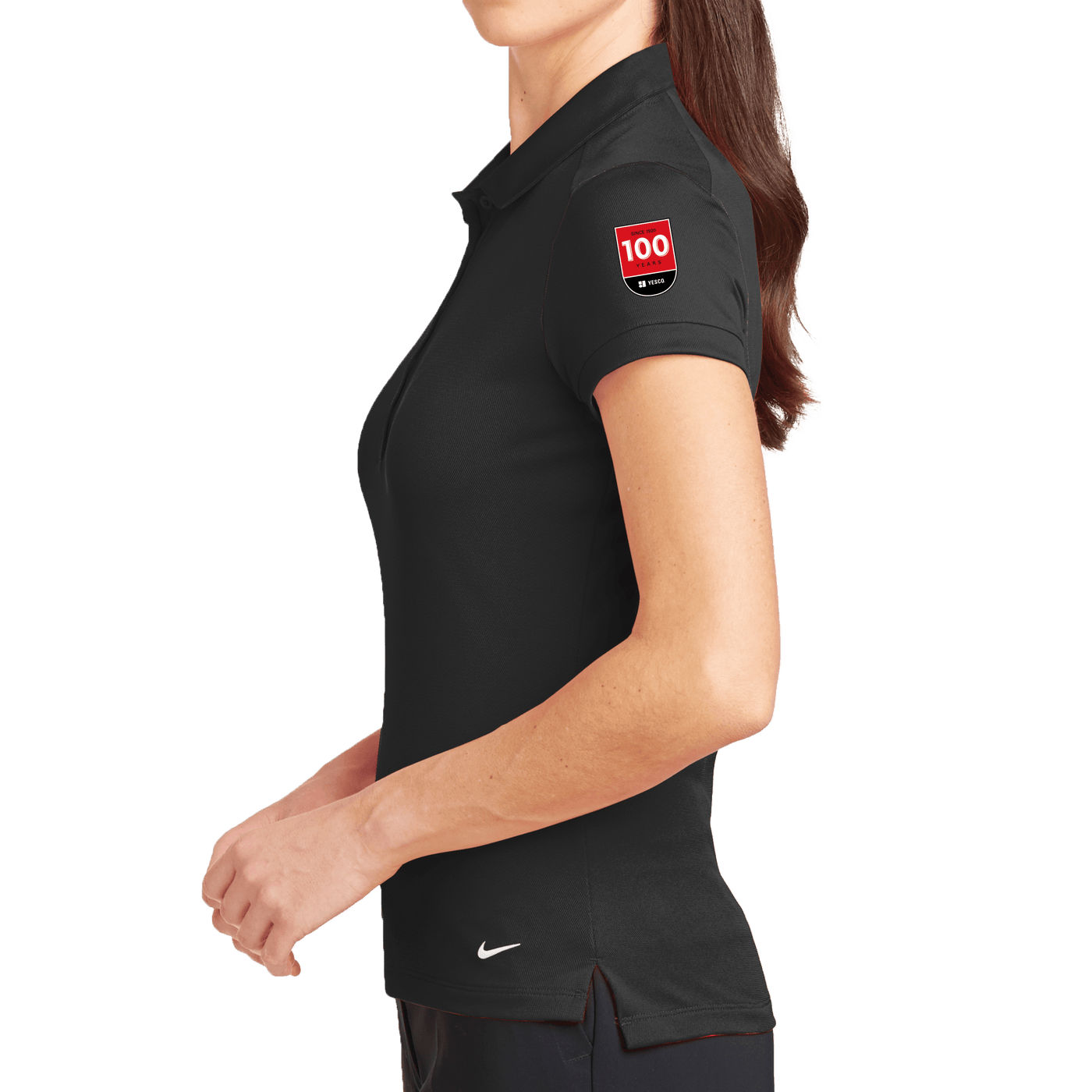 100 Years- Nike Ladies Dri-FIT Solid Icon Pique Modern Fit Polo