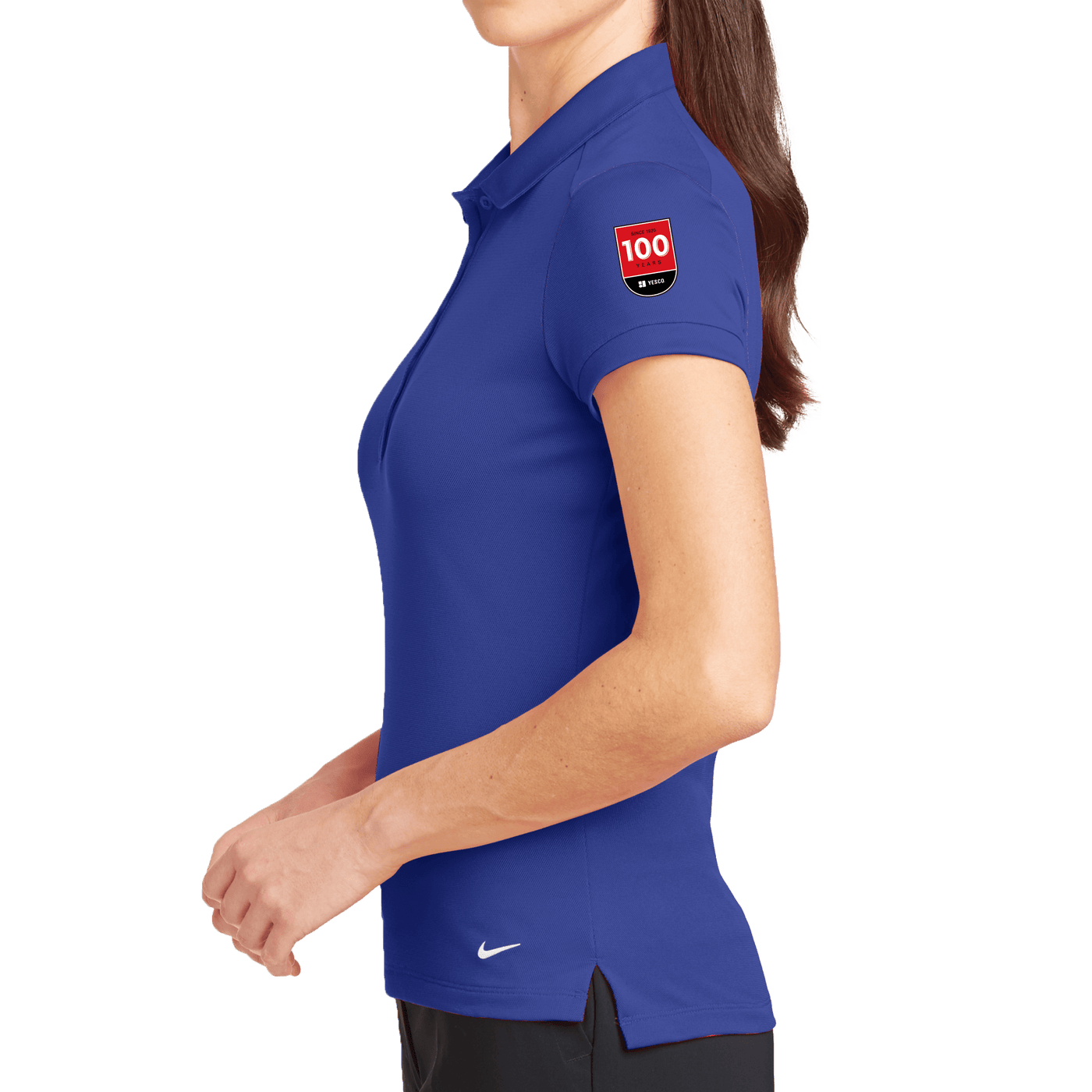 100 Years- Nike Ladies Dri-FIT Solid Icon Pique Modern Fit Polo