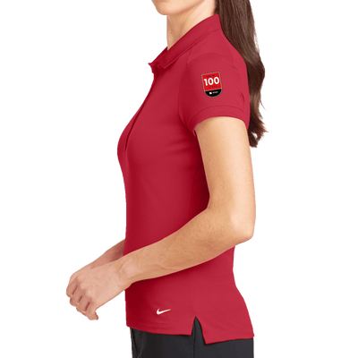 100 Years- Nike Ladies Dri-FIT Solid Icon Pique Modern Fit Polo