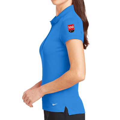 100 Years- Nike Ladies Dri-FIT Solid Icon Pique Modern Fit Polo