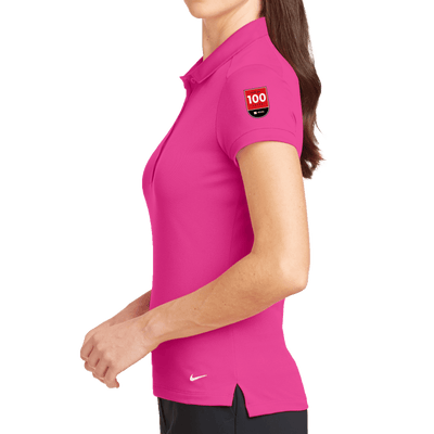 100 Years- Nike Ladies Dri-FIT Solid Icon Pique Modern Fit Polo