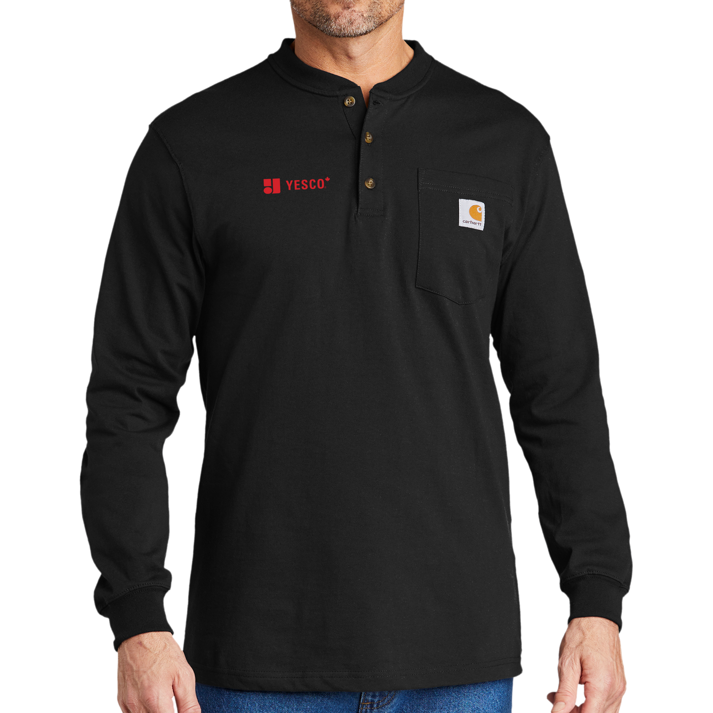 YESCO Canada- Carhartt® Long Sleeve Henley T-Shirt