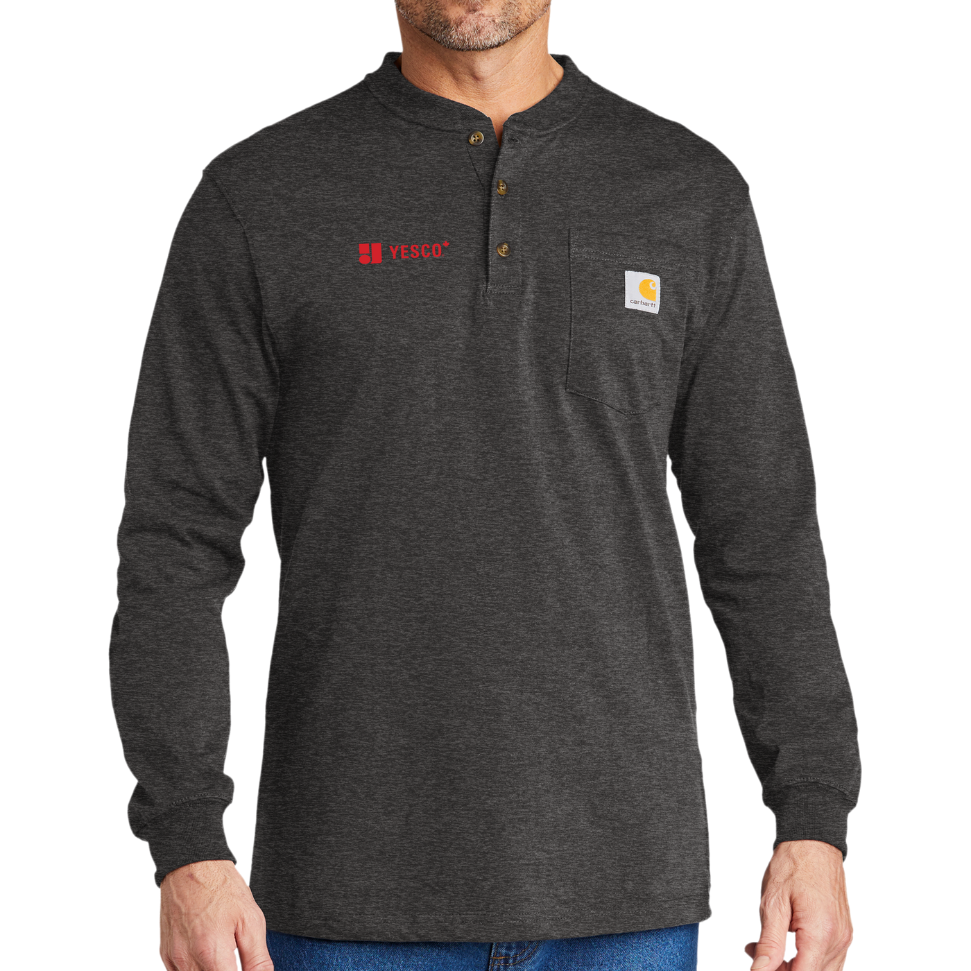 YESCO Canada- Carhartt® Long Sleeve Henley T-Shirt