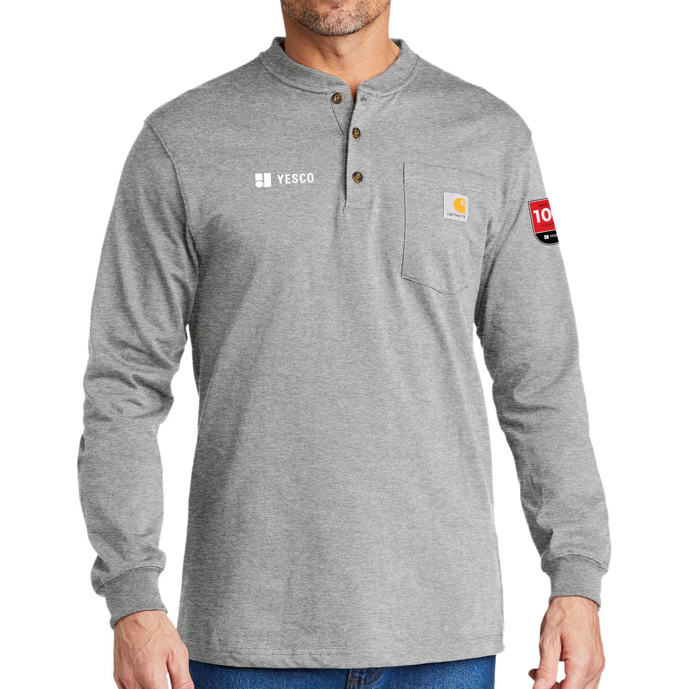 100 Years - Carhartt® Long Sleeve Henley T-Shirt