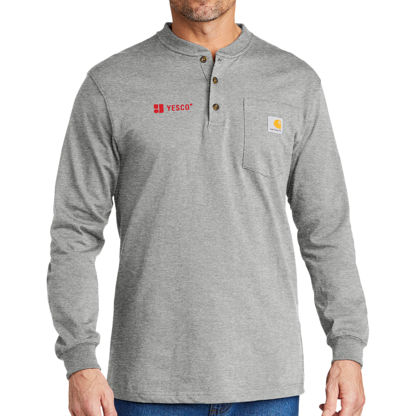 YESCO Canada- Carhartt® Long Sleeve Henley T-Shirt