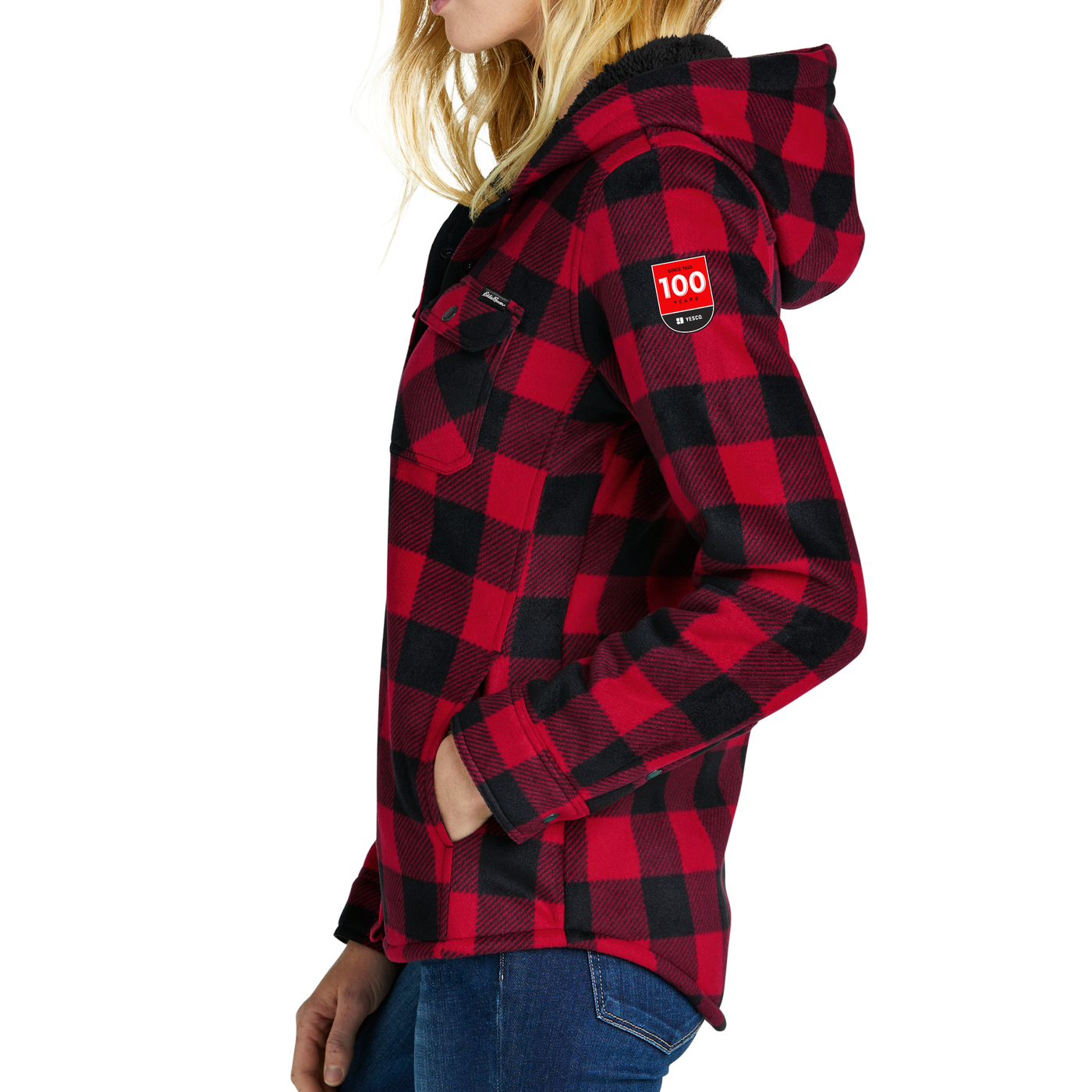 Eddie Bauer Woodland Shirt Jac Red Radish / Large