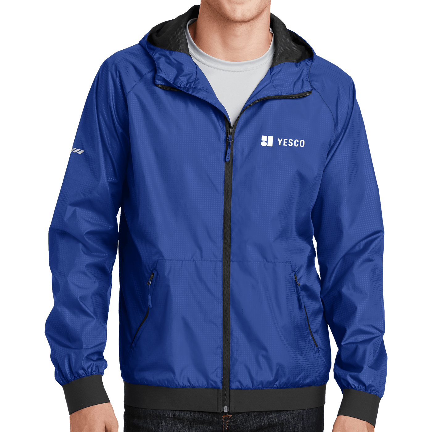 Sport-Tek Embossed Hooded Wind Jacket