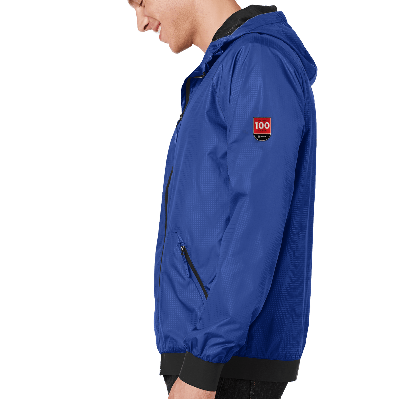 100 Years- Sport-Tek Embossed Hooded Wind Jacket