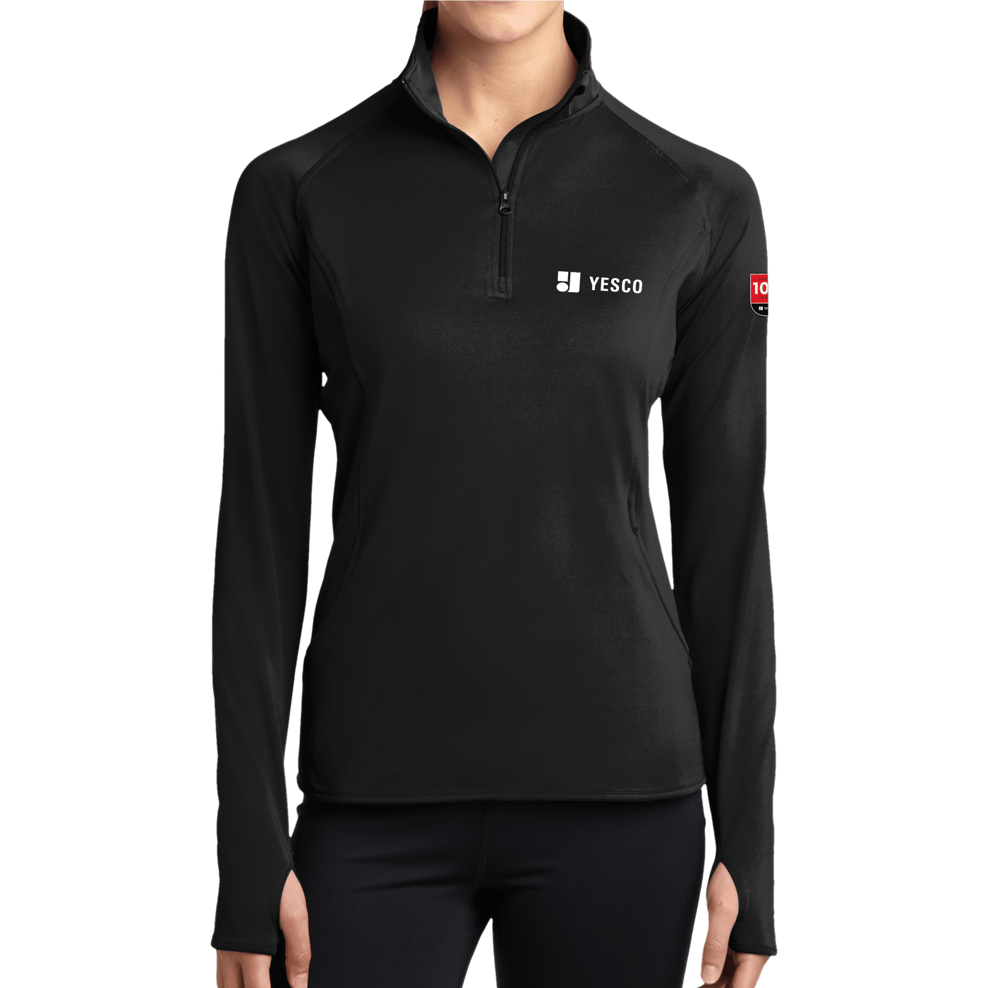 100 Years- Sport-Tek Ladies Sport-Wick Stretch 1/2-Zip Pullover