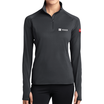 100 Years- Sport-Tek Ladies Sport-Wick Stretch 1/2-Zip Pullover