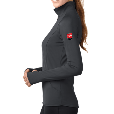 100 Years- Sport-Tek Ladies Sport-Wick Stretch 1/2-Zip Pullover