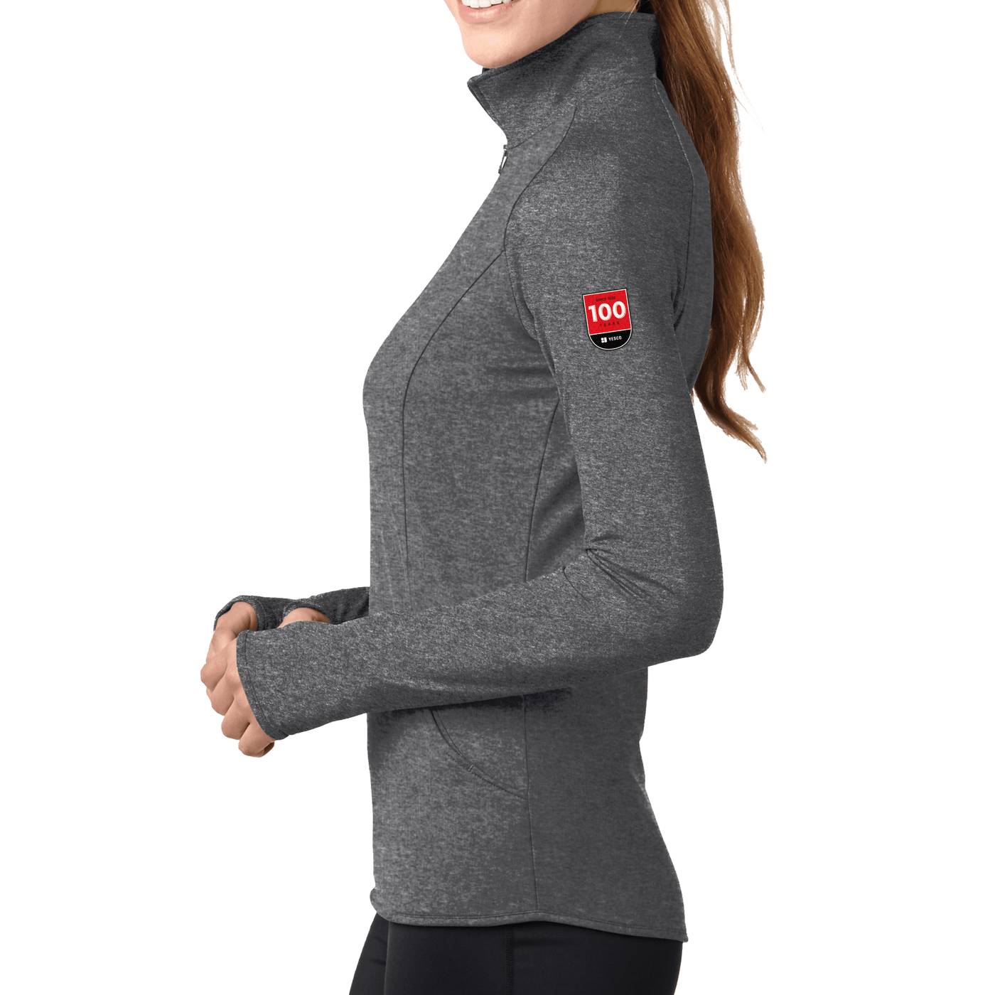 100 Years- Sport-Tek Ladies Sport-Wick Stretch 1/2-Zip Pullover