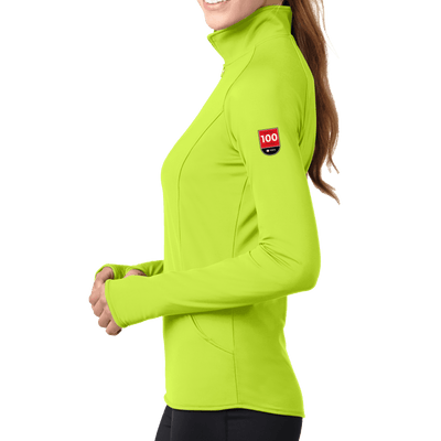 100 Years- Sport-Tek Ladies Sport-Wick Stretch 1/2-Zip Pullover