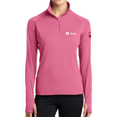 100 Years- Sport-Tek Ladies Sport-Wick Stretch 1/2-Zip Pullover