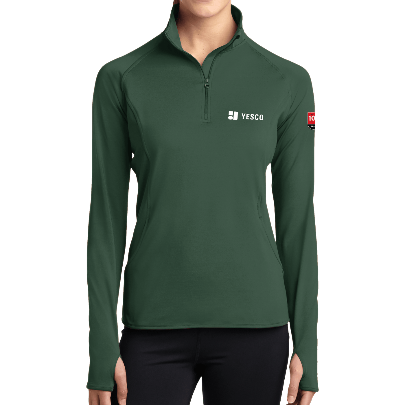 100 Years- Sport-Tek Ladies Sport-Wick Stretch 1/2-Zip Pullover