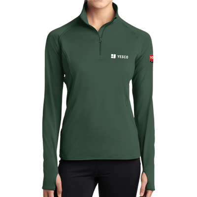 100 Years- Sport-Tek Ladies Sport-Wick Stretch 1/2-Zip Pullover