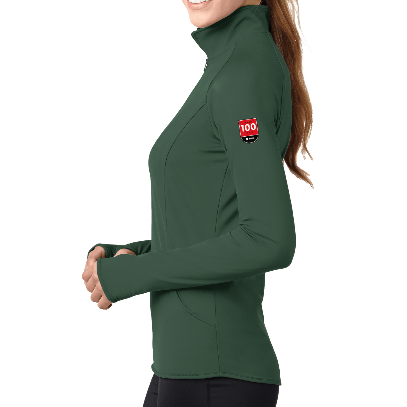 100 Years- Sport-Tek Ladies Sport-Wick Stretch 1/2-Zip Pullover