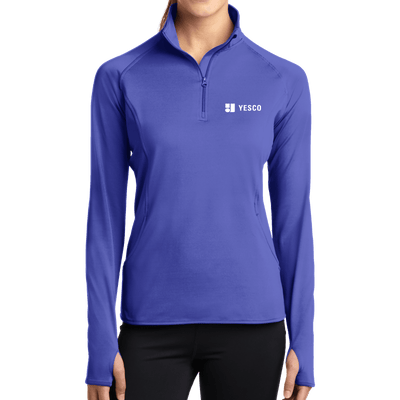 Sport-Tek Ladies Sport-Wick Stretch 1/2-Zip Pullover