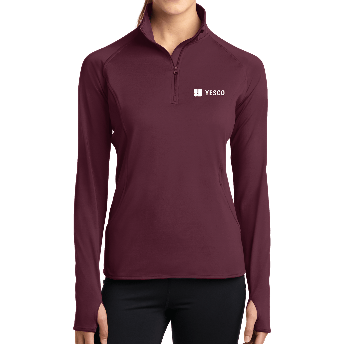 Sport-Tek Ladies Sport-Wick Stretch 1/2-Zip Pullover